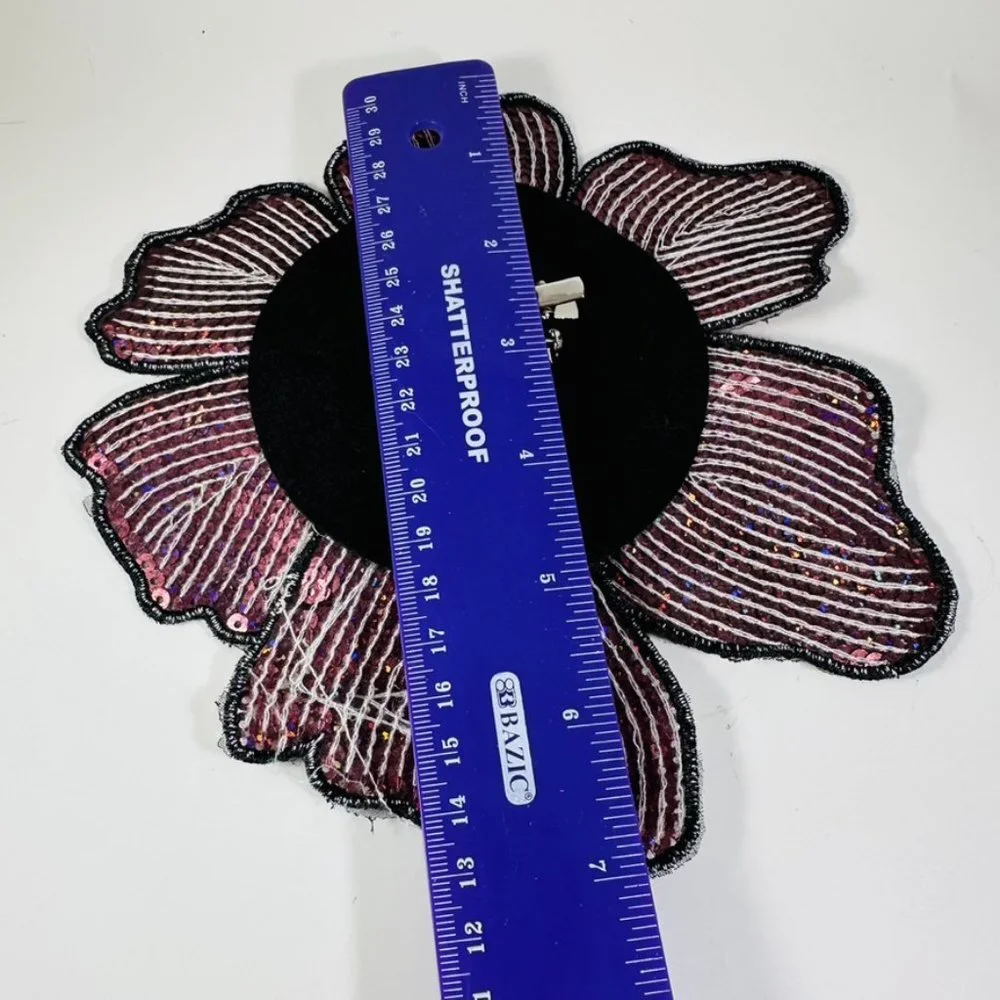 XLarge Sparkling sequin hair flower or Pin Handmade pinup luau tiki